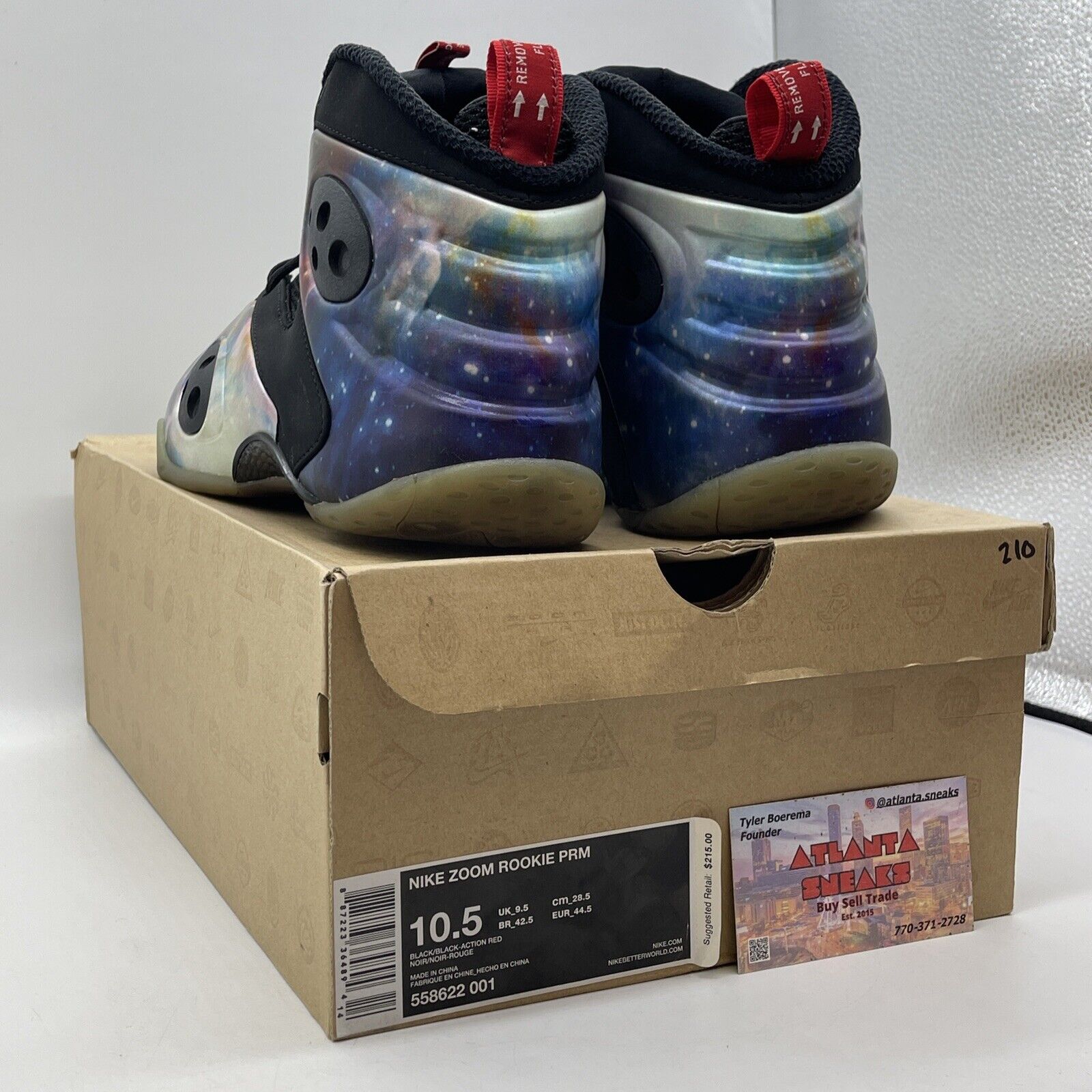 Size 10.5 - Nike Zoom Rookie Prm Galaxy Black Pod Blue Purple Suede (558622-001)
