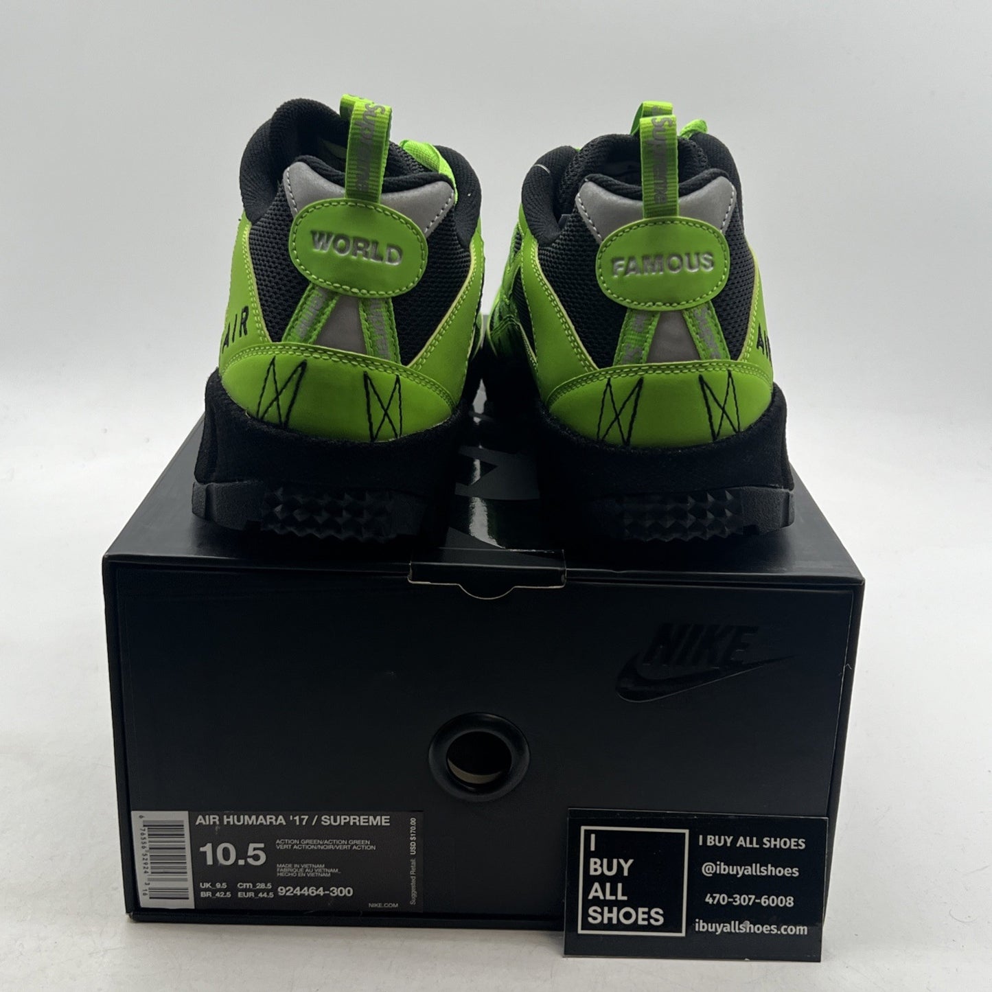 Size 10.5 - Nike Supreme x Air Humara 17 Green (924464-300)