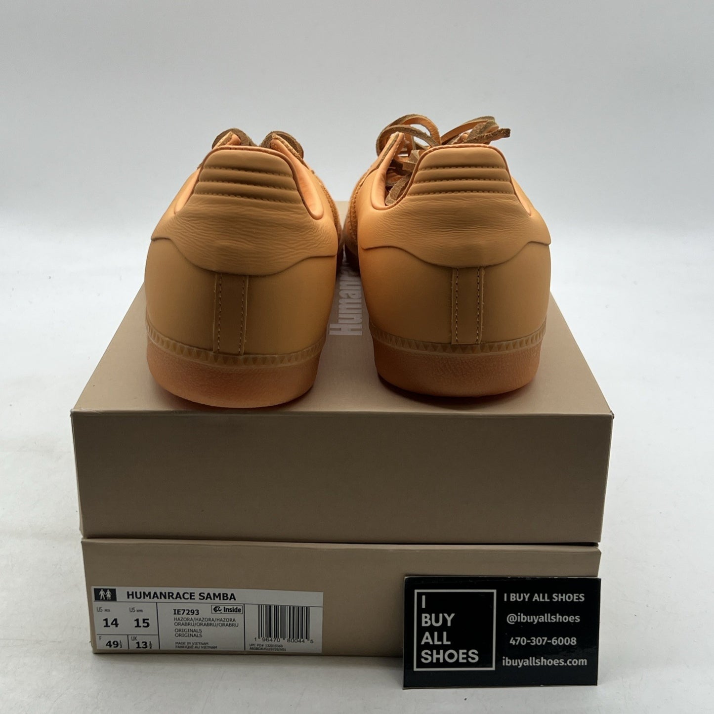Size 14 - Adidas Pharrell x Humanrace Samba - Orange (IE7293)