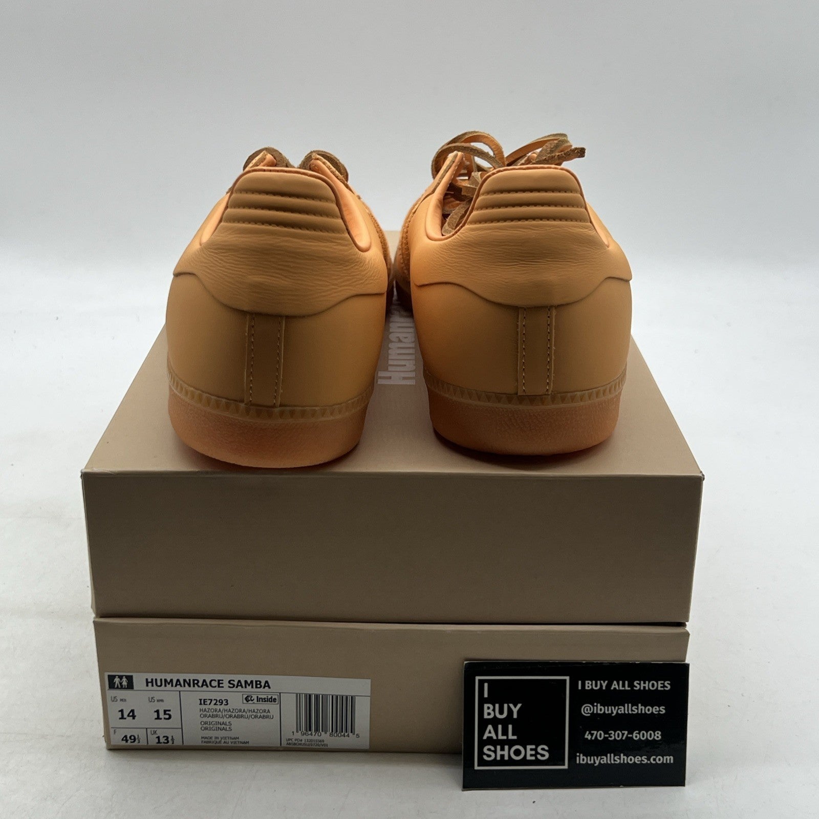 Size 14 - Adidas Pharrell x Humanrace Samba - Orange (IE7293)