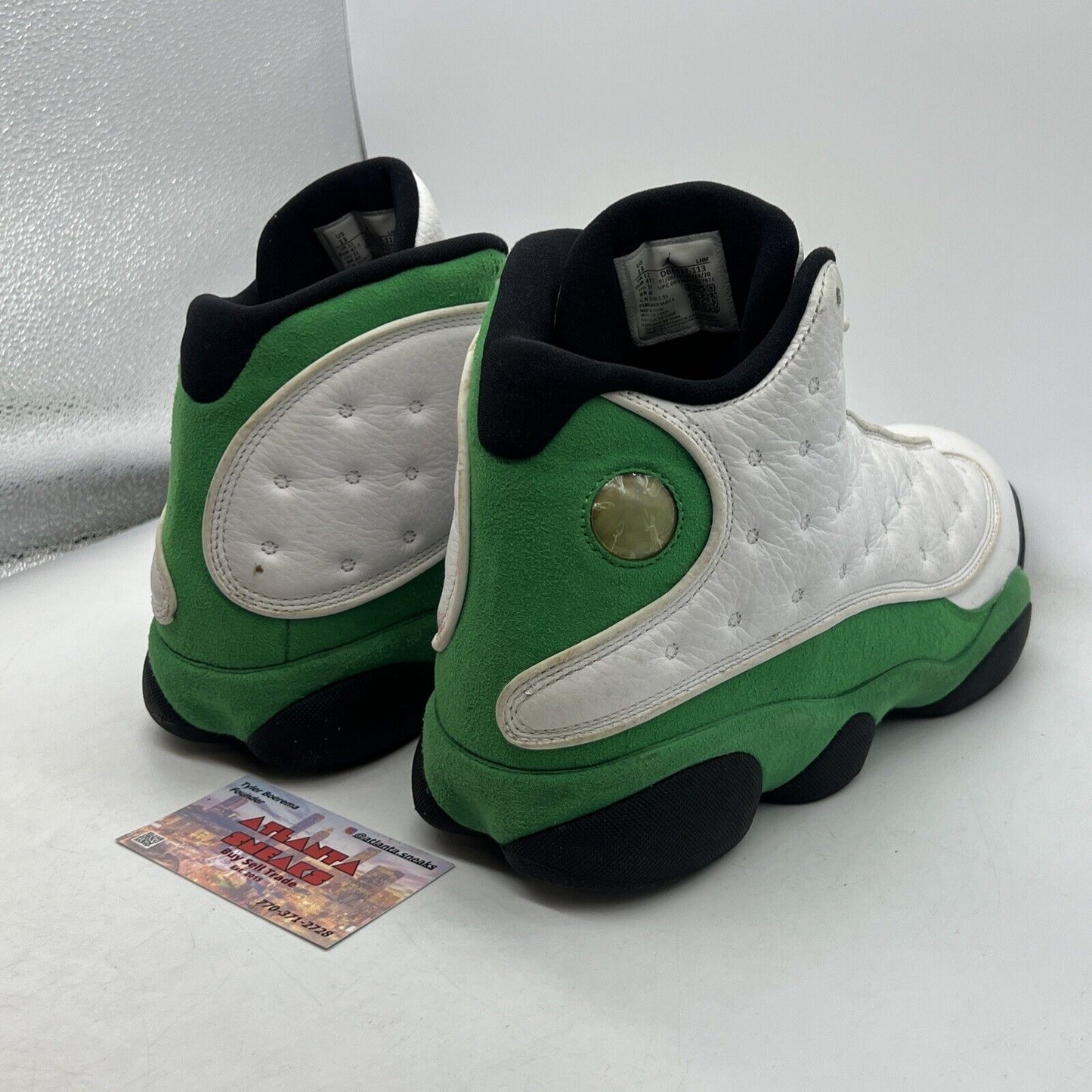 Size 13 - Jordan 13 Retro Lucky Green 2020 White Green Suede - (DB6537-113)