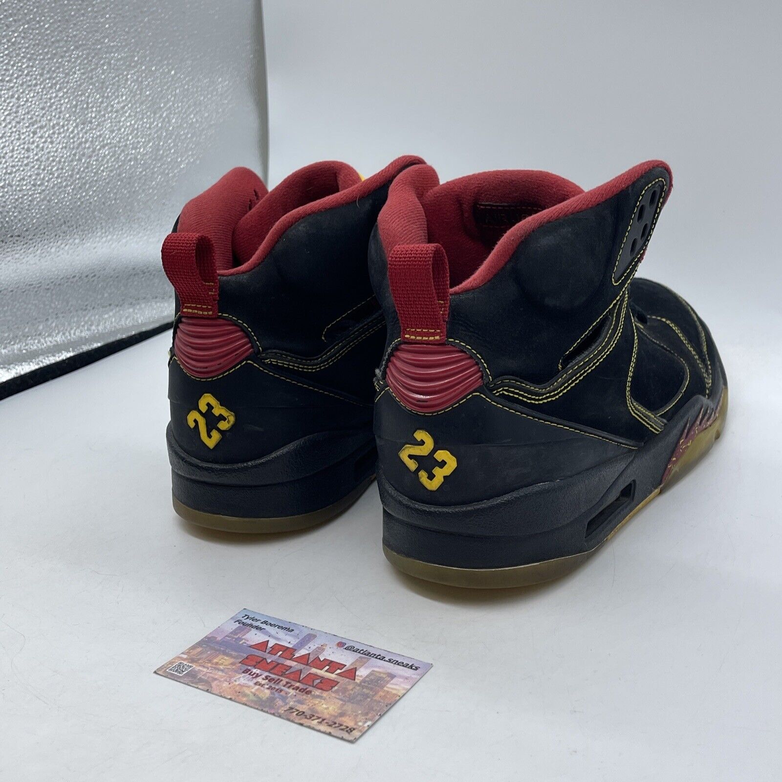 Size 11 - Jordan Sixty Plus Atlanta Hawks Yellow Black Suede (364806-071)