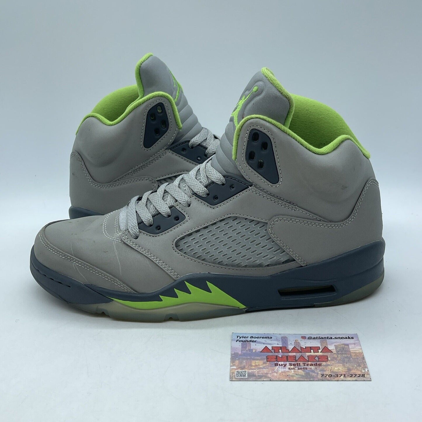 Size 9.5 - Jordan 5 Retro Green Bean Grey Suede Leather (CT4525-001)