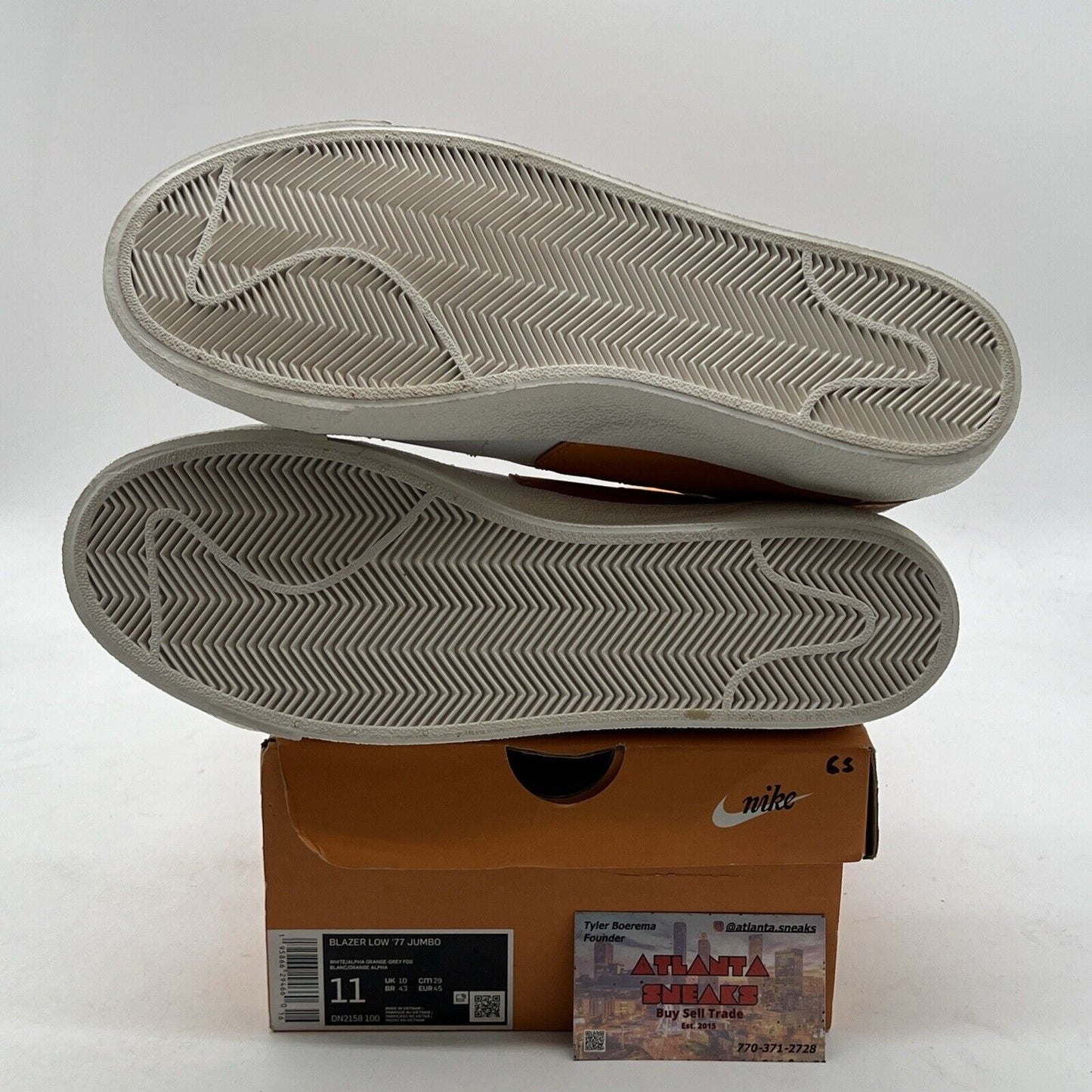 Size 11 - Nike Blazer '77 Jumbo Low White Alpha Orange (DN2158-100)