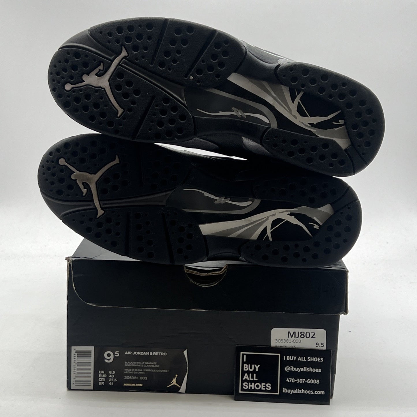 Size 9.5 - Air Jordan 8 Retro 2015 Chrome (305381-003)