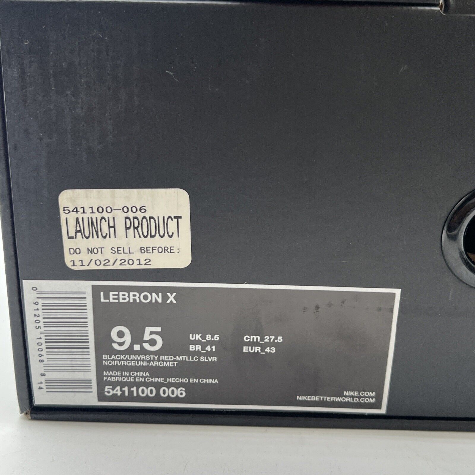 Size 9.5 - Nike Lebron 10 Heat Away (541100-006)