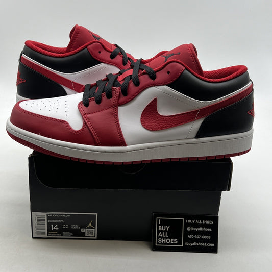 Size 14 - Air Jordan 1 Low Reverse Black Toe (553558-163)