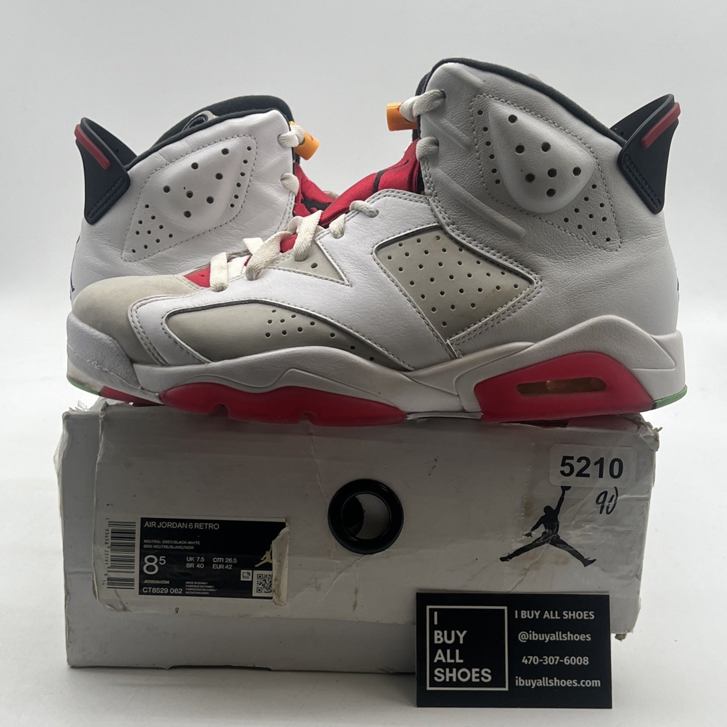 Size 8.5 - Air Jordan 6 Retro Hare (CT8529-062)
