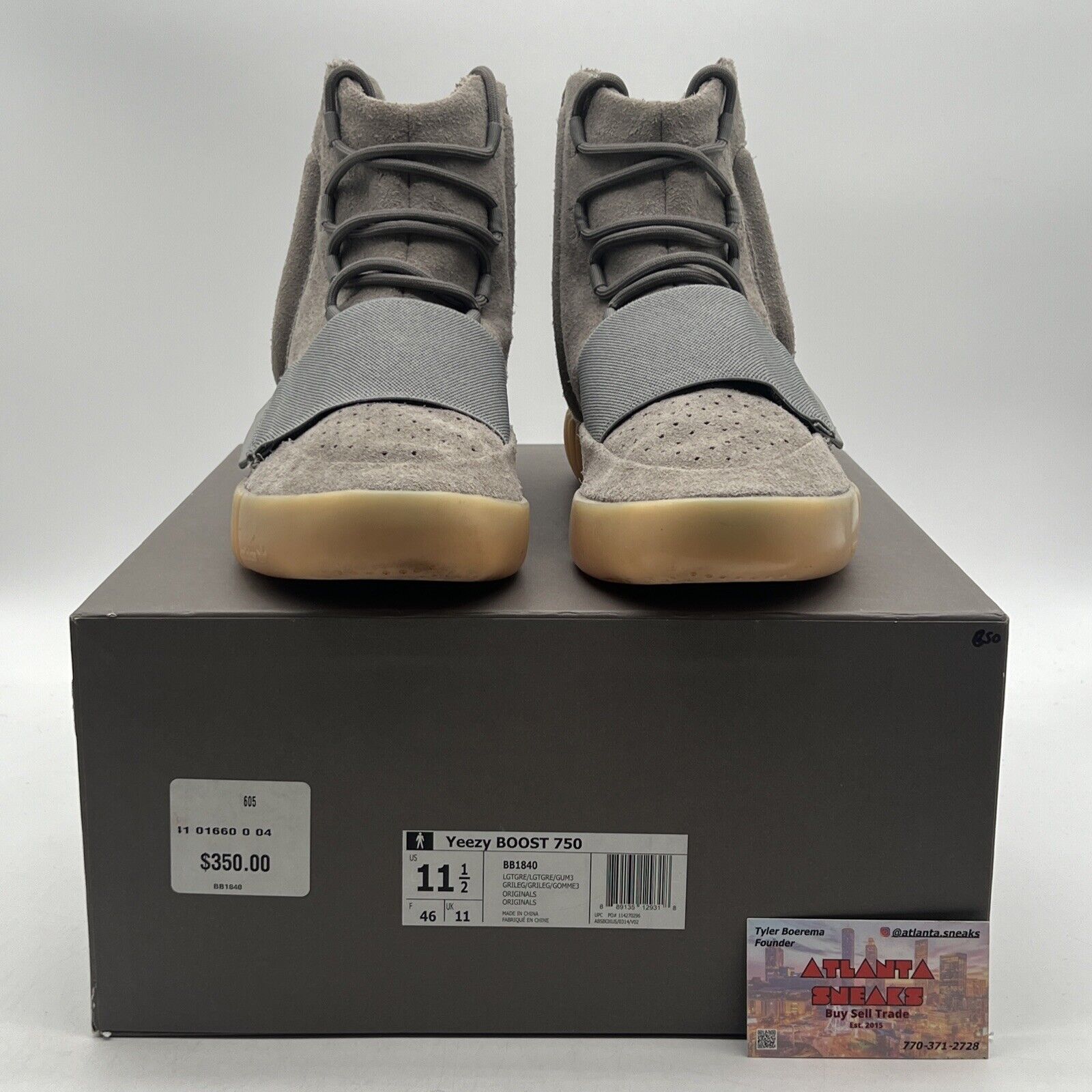 Size 11.5 - adidas Yeezy Boost 750 Grey Gum Suede (BB1840)
