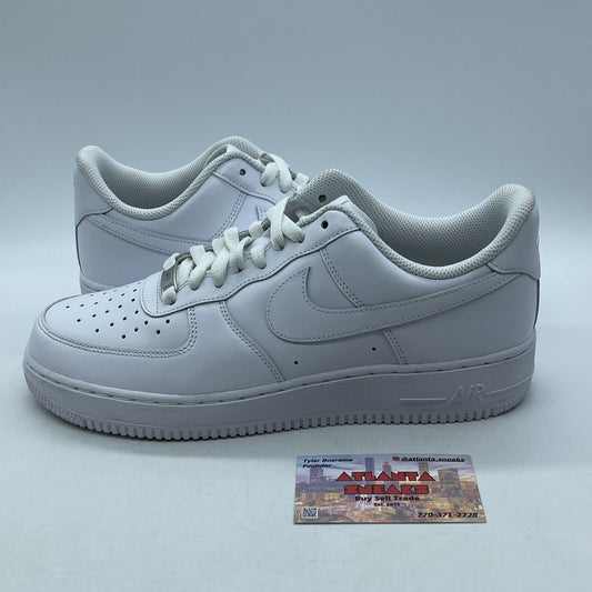 Size 9.5 - Nike Air Force 1 '07 Low Triple White Leather (CW2288-111)