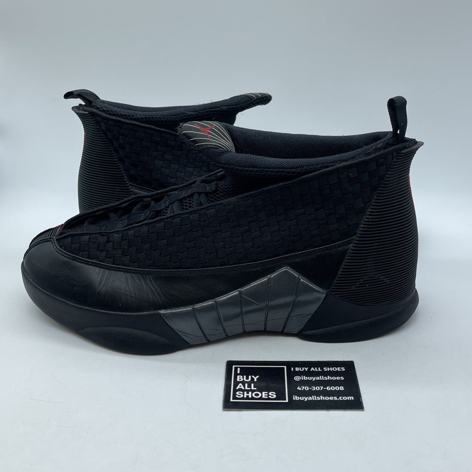 Size 11.5 - Air Jordan 15 Retro 2017 Stealth Black Suede Leather (881429-001)