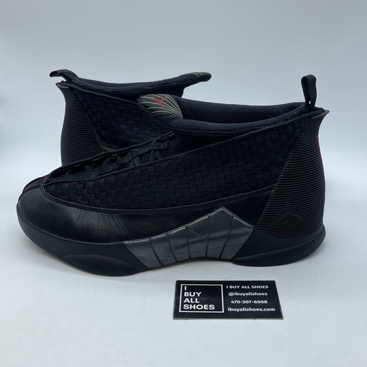 Size 11.5 - Air Jordan 15 Retro 2017 Stealth Black Suede Leather (881429-001)
