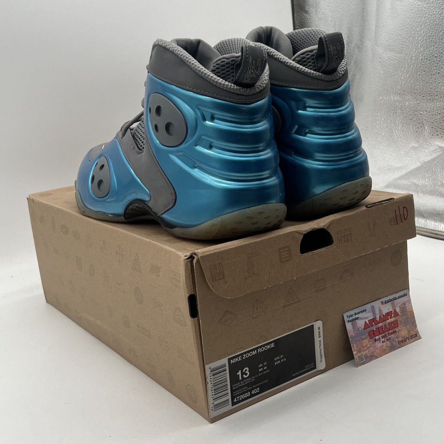 Size 13 - Nike Zoom Rookie Dynamic Blue Grey Suede (472688-402)