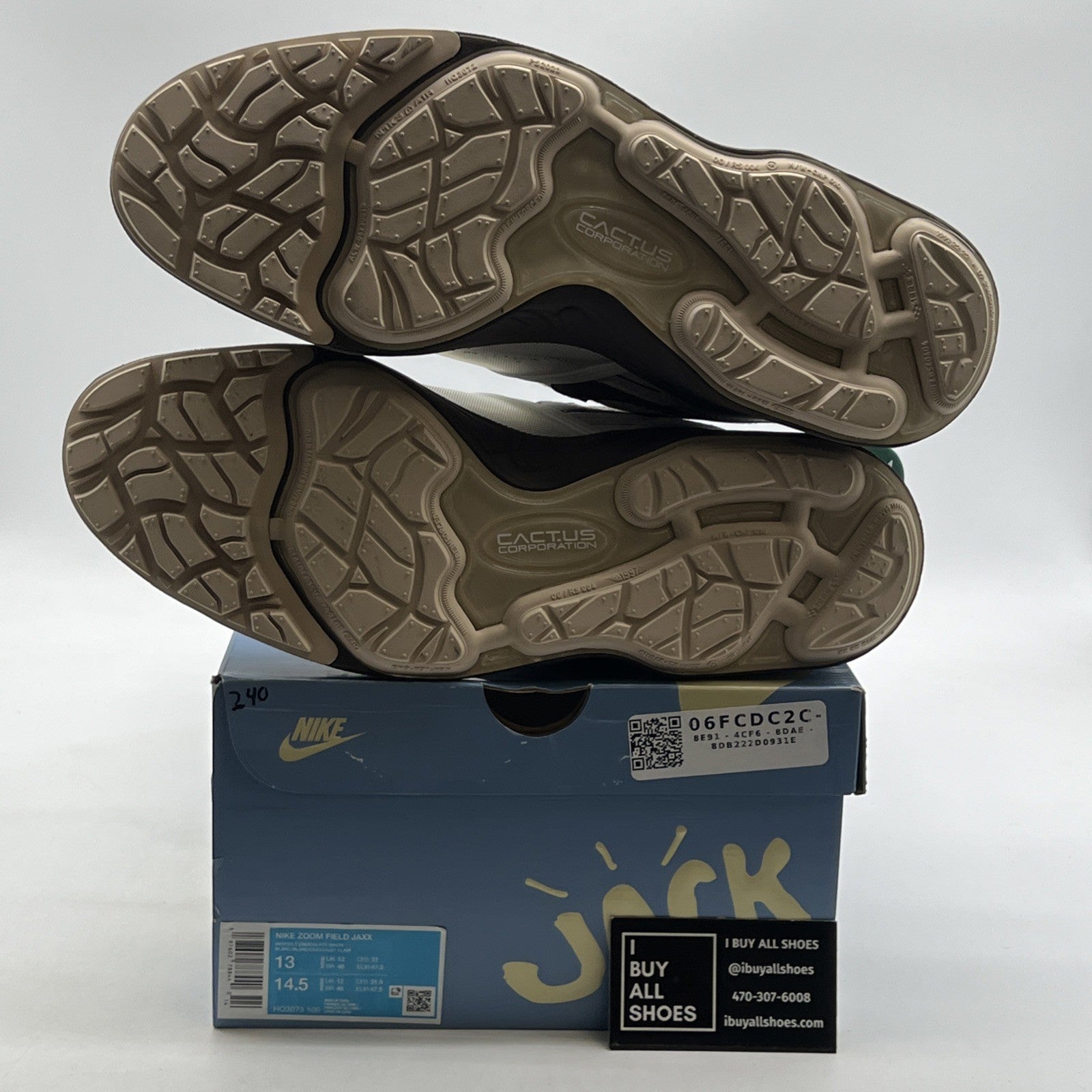 Size 13 - Nike Travis Scott x Zoom Field Jaxx Light Chocolate (HQ3073-100)