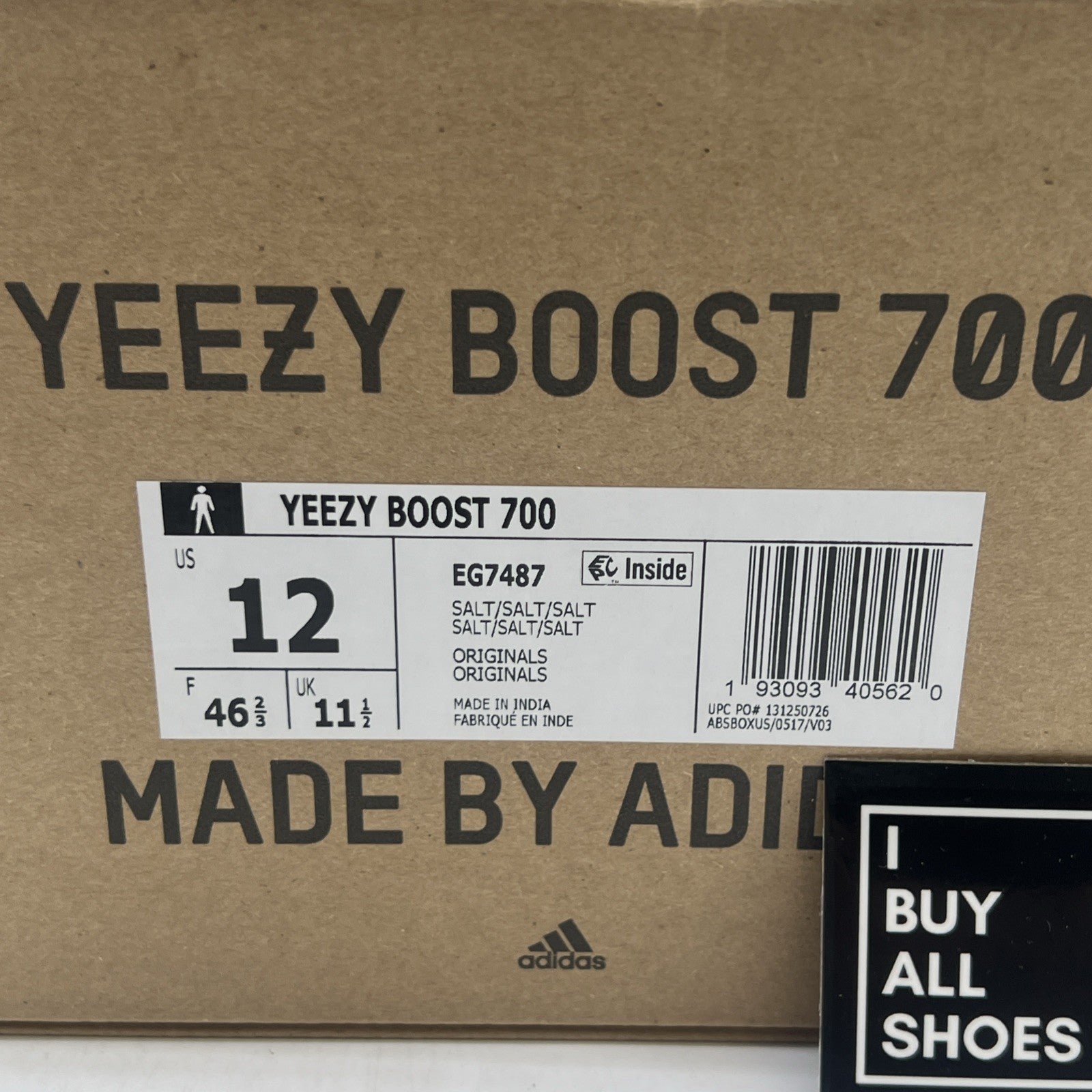 Size 12 - Adidas Yeezy Boost 700 Salt (EG7487)