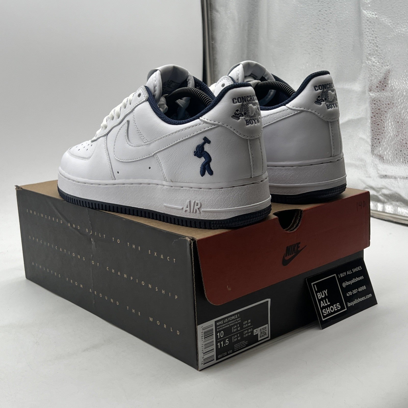 Size 10 - Nike Lil Yachty x Air Force 1 Low Concrete Boys (IB5720-100)