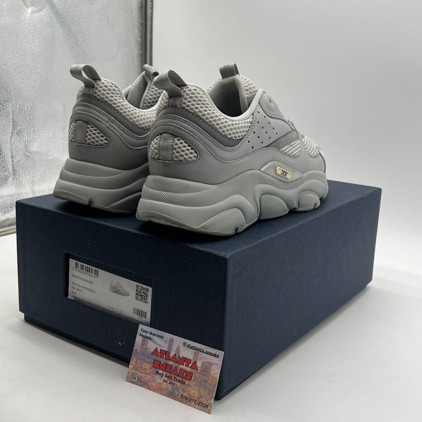 Size 9.5 - Dior B22 Grey Leather Suede (3SN231YKA804425)