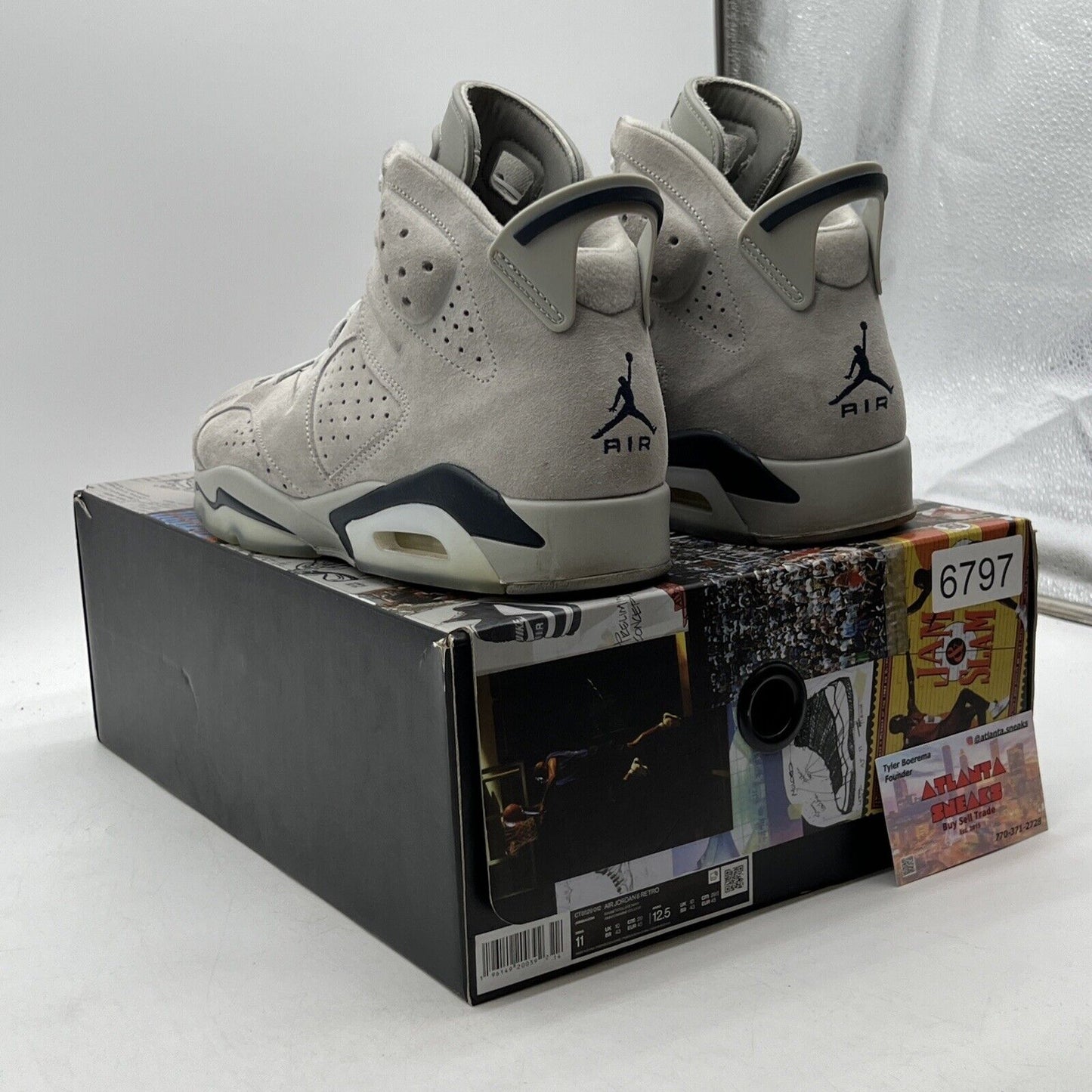 Size 11 - Jordan 6 Retro Mid Georgetown Navy Suede (CT8539-012)