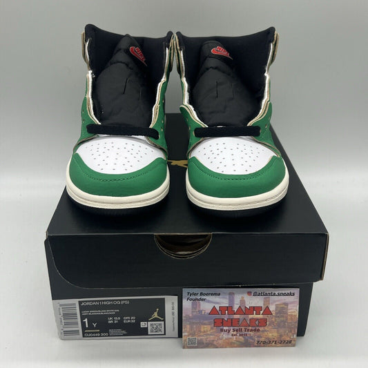 Size 1Y - Jordan 1 Retro OG High Lucky Green (CU0449-300) Brand New Og All DS