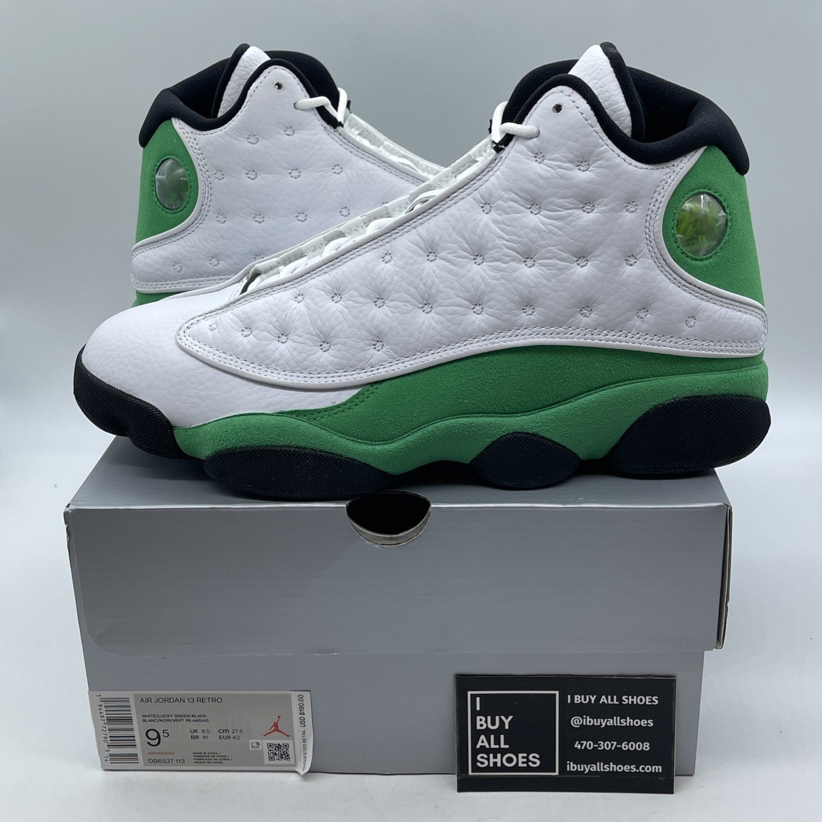 Size 9.5 - Air Jordan 13 Retro Lucky Green 2020 - (DB6537-113)