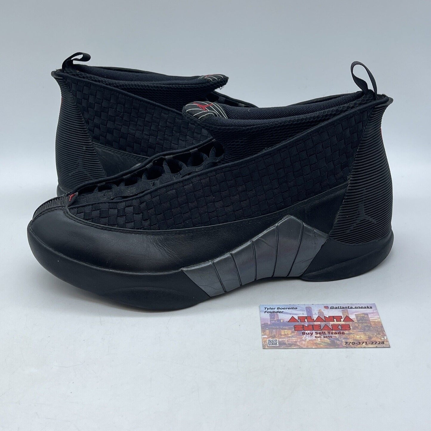 Size 11.5 - Air Jordan 15 Retro 2017 Stealth Red Black Suede Leather (881429001)