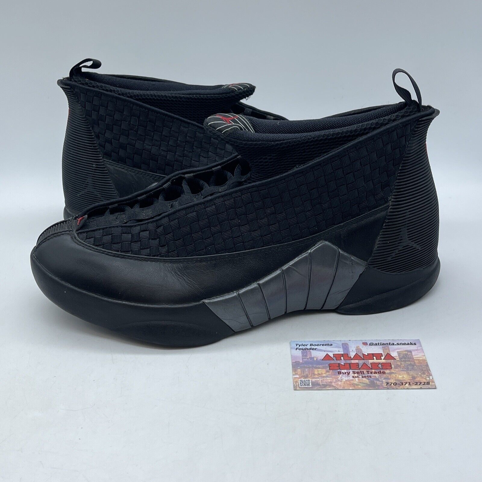 Size 11.5 - Air Jordan 15 Retro 2017 Stealth Red Black Suede Leather (881429001)
