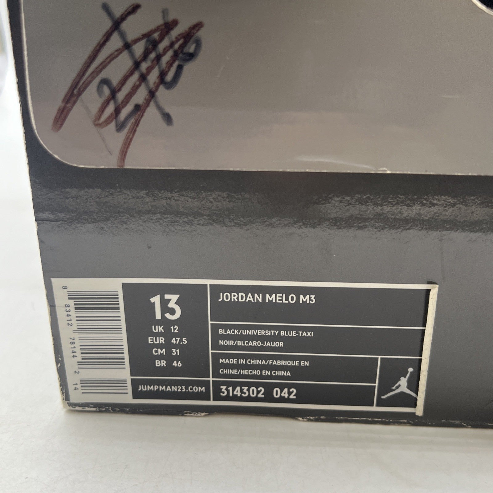 Size 13 - Air Jordan Melo M3 Black University Blue (314302-042)