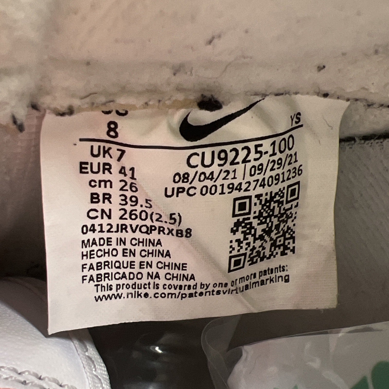 Size 8 - Nike Air Force 1 x Supreme Low Box Logo - White (CU9225-100)