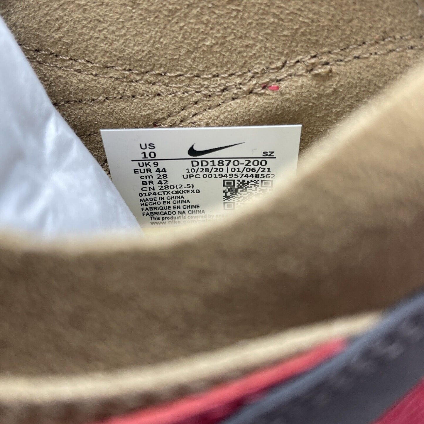 Size 10 - Nike CLOT x Air Max 1 Kiss Of Death CHA Brown Suede (DD1870-200)