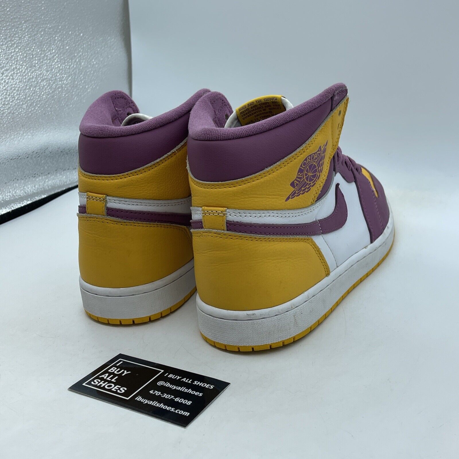 Size 10.5 - Jordan 1 Retro High OG Brotherhood Purple White Yellow (555088-706)