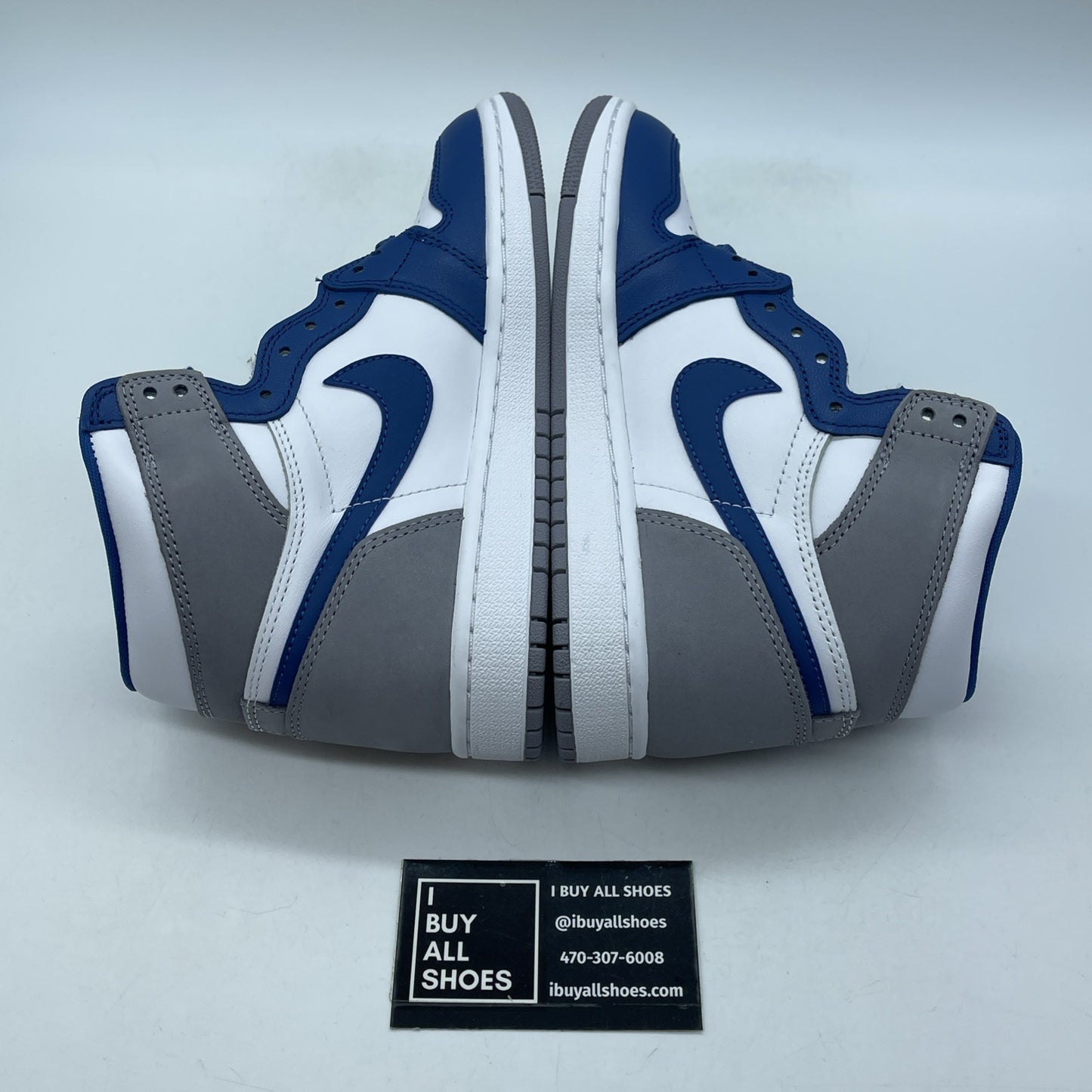 Size 4.5Y - Jordan 1 Retro OG High True Blue Grey White Suede (DZ5485-410)