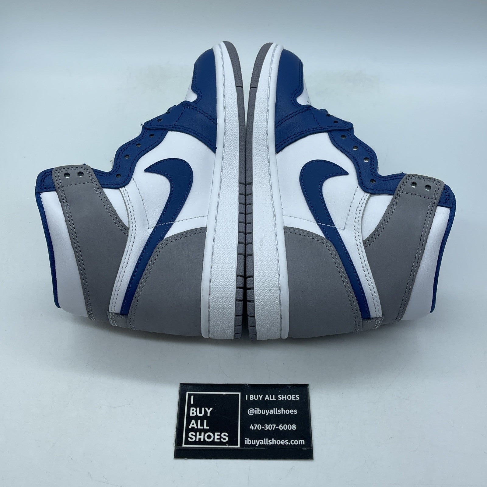 Size 4.5Y - Jordan 1 Retro OG High True Blue Grey White Suede (DZ5485-410)