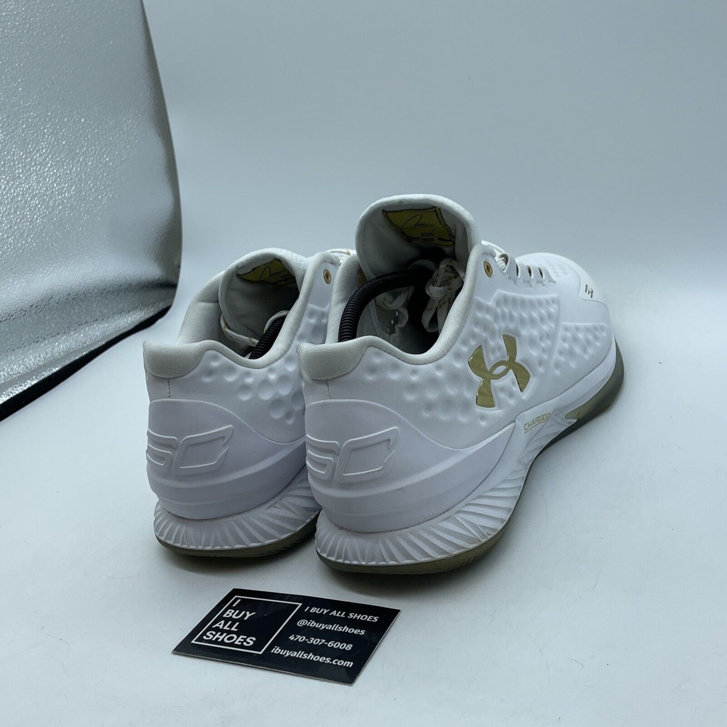 Size 13 - Under Armour Curry 1 Low Championship White Gold Leather (1269048-100)