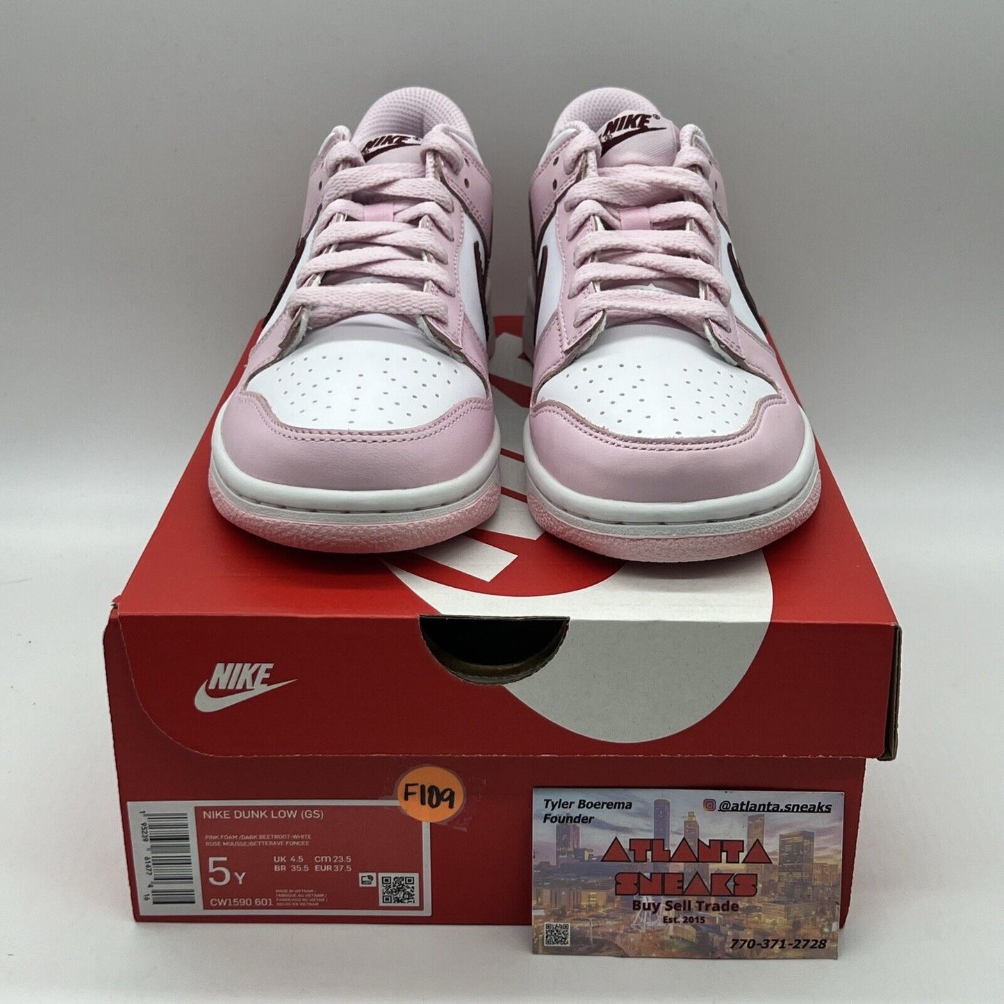 Size 5Y GS Dunk Low GS ‘Pink Foam’ Brand New Og All