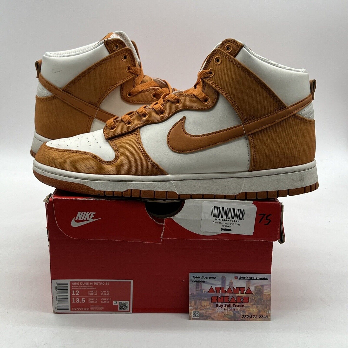 Size 12 - Nike Dunk High Monarch Canvas (DV7223-800)