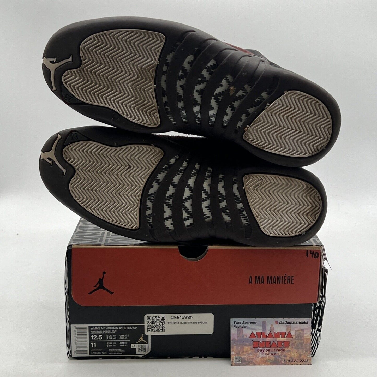 Size 12.5 - Air Jordan 12 Retro SP x A Ma Maniere Mid Black W (DV6989-001)