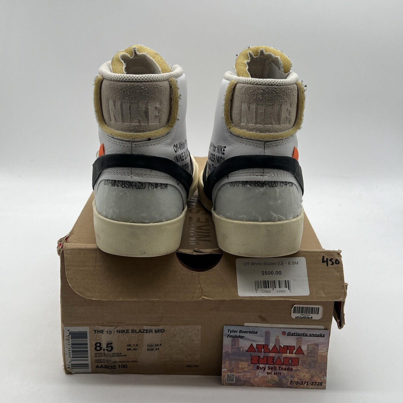 Size 8.5 - Nike Off-White x Blazer Mid The Ten (AA3832-100)