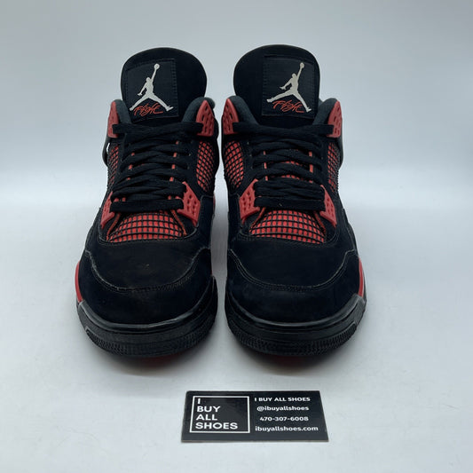 Size 13 - Jordan 4 Retro Mid Red Thunder Red Black White Suede (CT8527-016)