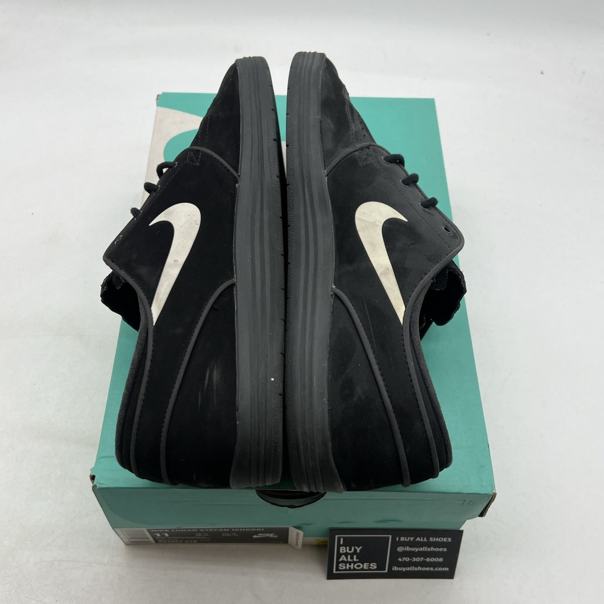 Size 11 - Nike Lunar Stefan Janoski Black (654857-010)