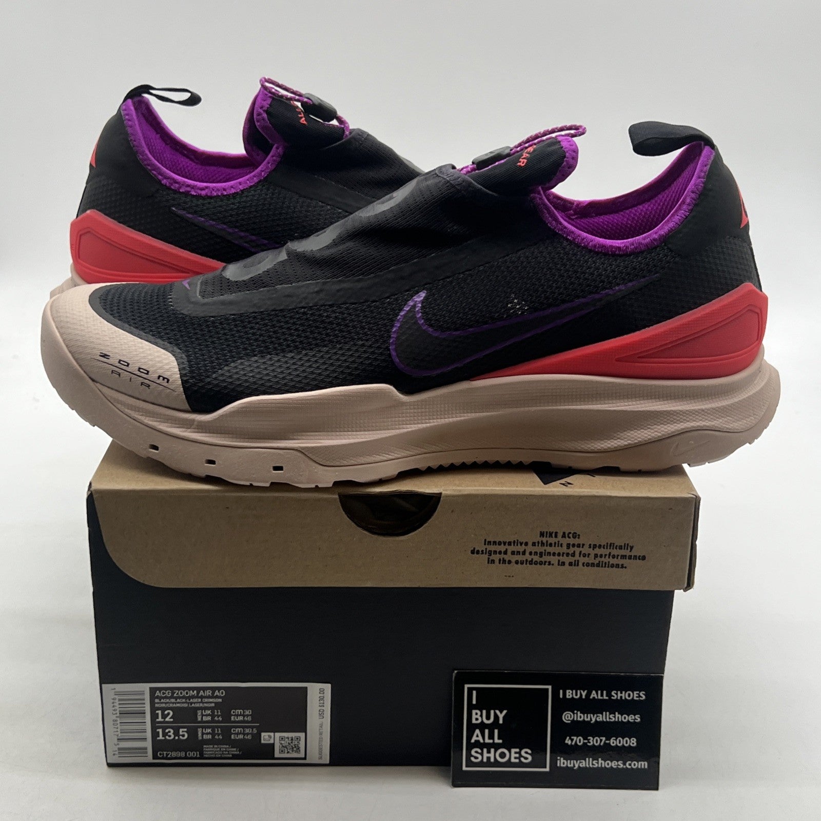Size 12 - Nike ACG Zoom Air AO Black Laser Crimson (CT2898-001)