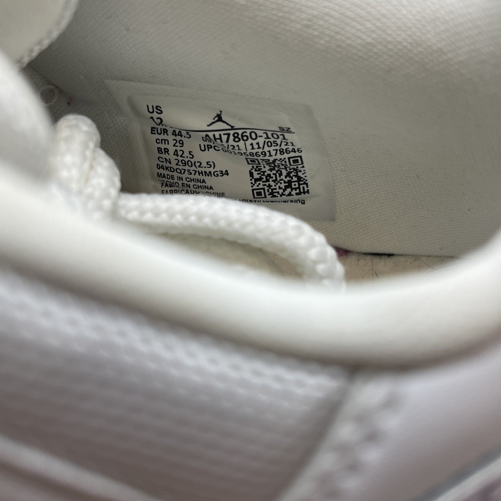 Size 12W- Air Jordan 11 Retro Low Pure Violet Purple White Leather (AH7860-101)