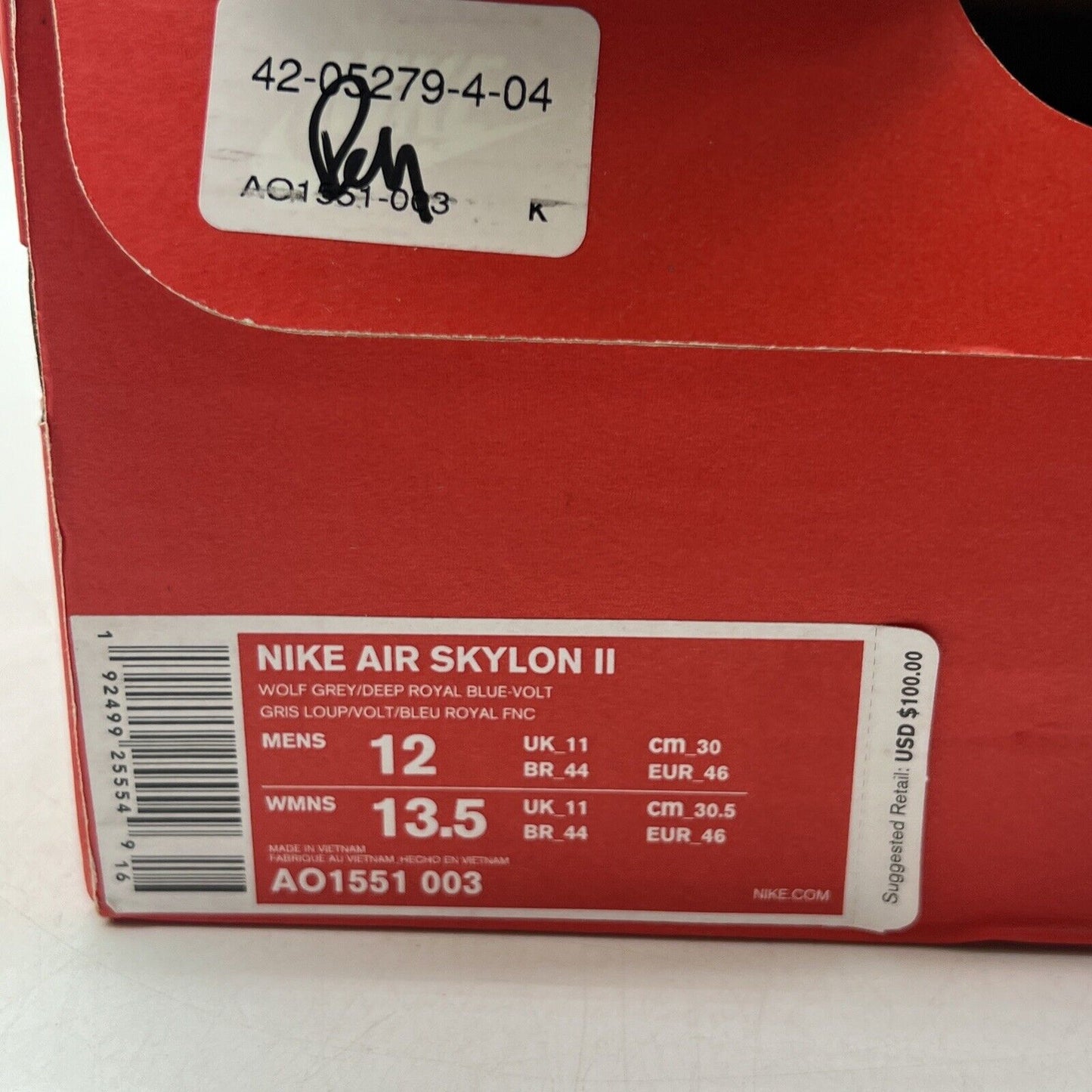 Size 12 - Nike Air Skylon 2 Grey Volt Grape (AO1551-003)