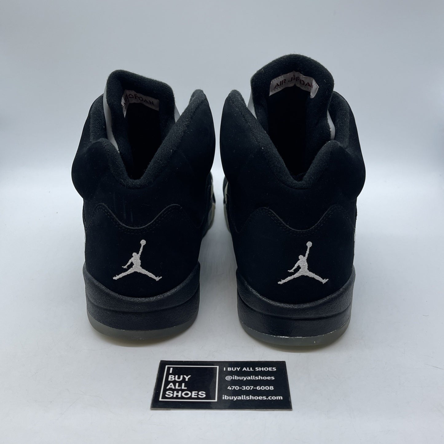 Size 13 - Air Jordan 5 Retro 2011 Black Metallic White Suede (136027-010)