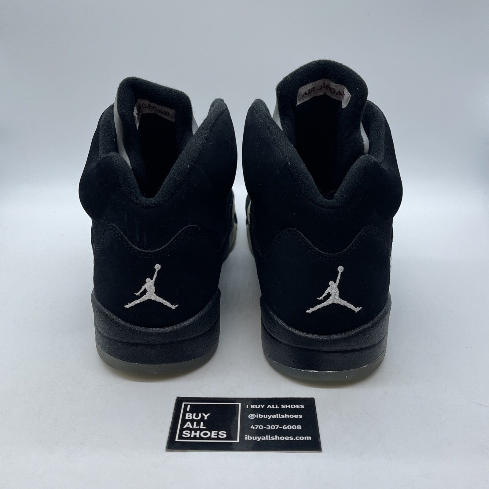 Size 13 - Air Jordan 5 Retro 2011 Black Metallic White Suede (136027-010)