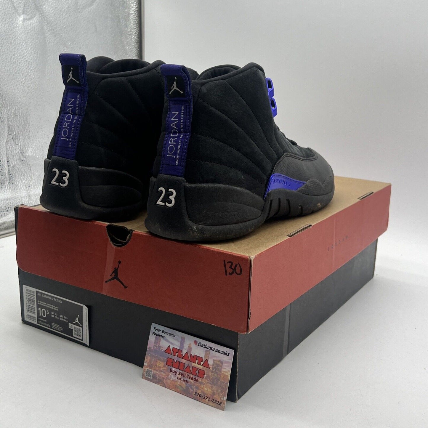 Size 10.5 - Air Jordan 12 Retro Dark Concord Black Suede Purple (CT8013-005)