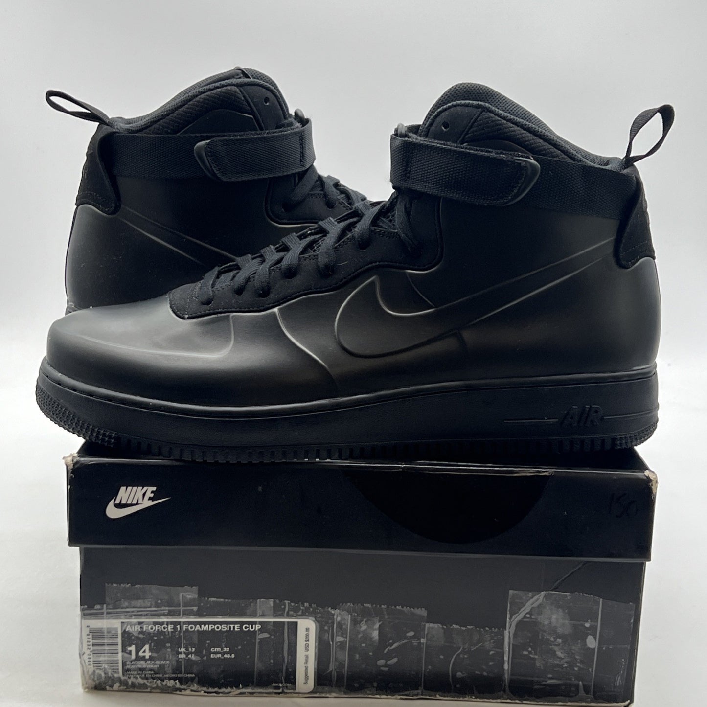 Size 14 - Nike Air Force 1 Foamposite Cup Triple Black (AH6771-001)