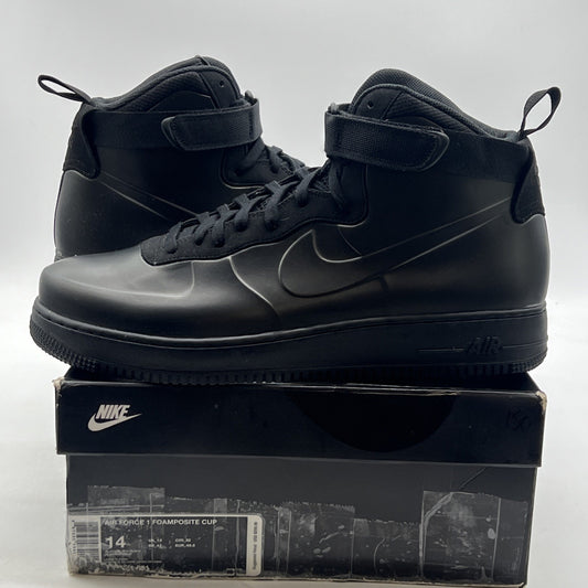 Size 14 - Nike Air Force 1 Foamposite Cup Triple Black (AH6771-001)