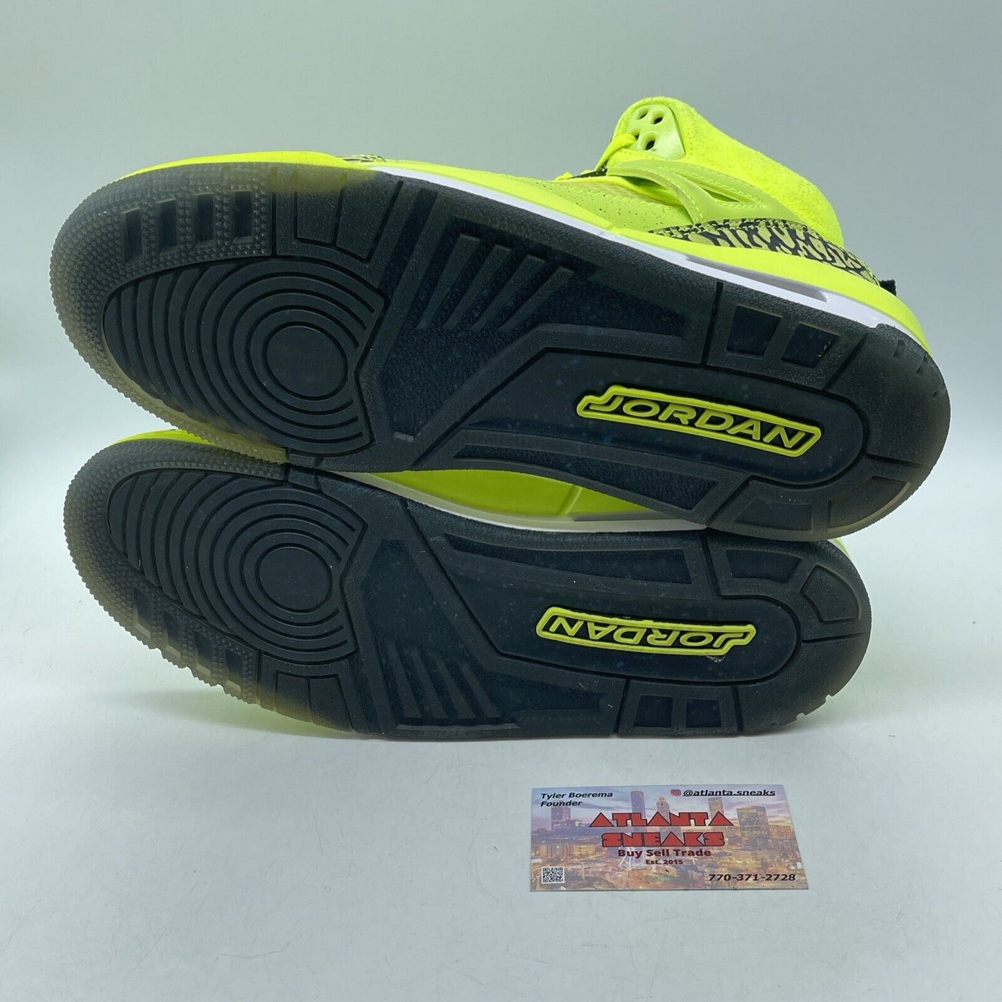 Size 10 - Jordan Spizike BHM Neon Green Black Suede Leather (579593-712)