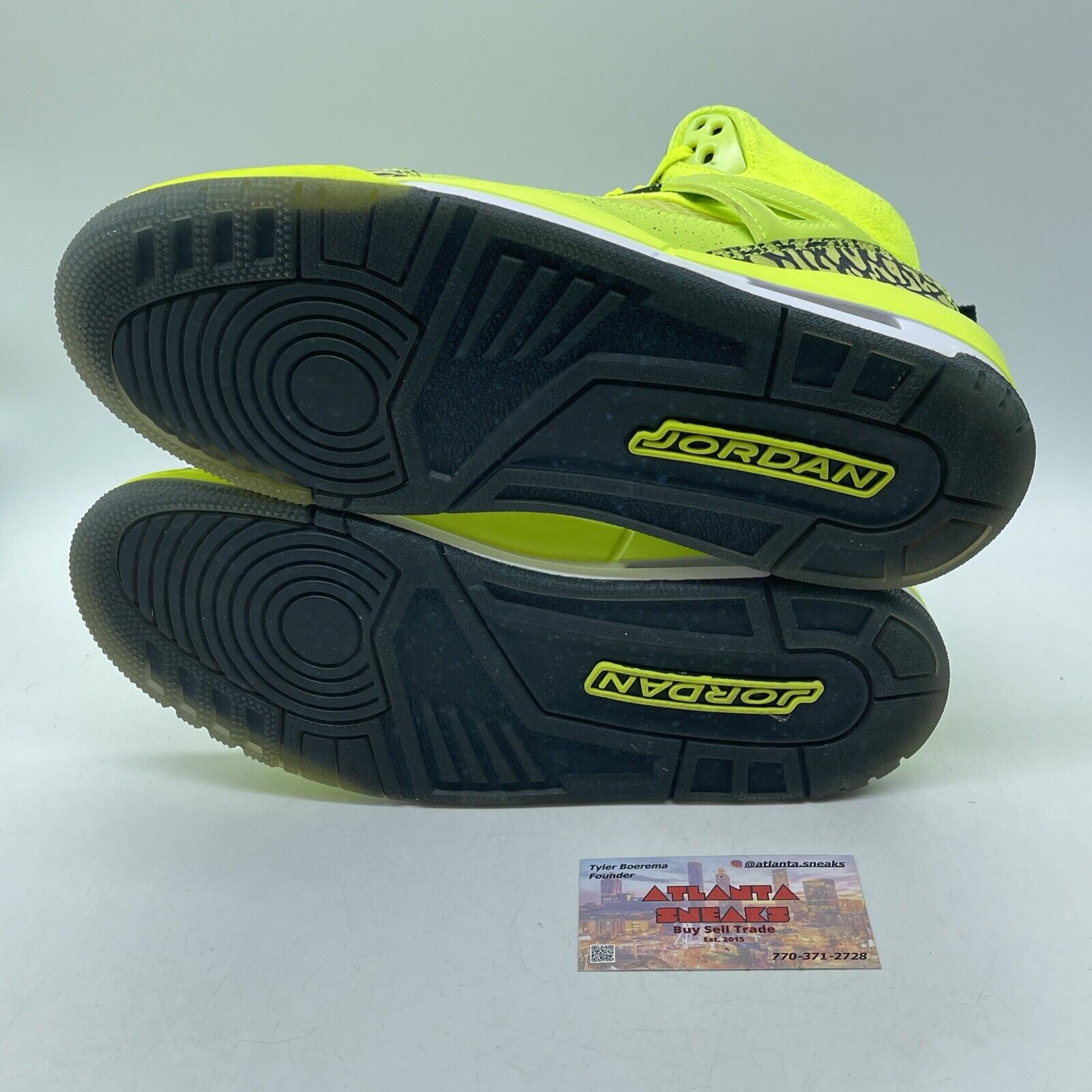 Size 10 - Jordan Spizike BHM Neon Green Black Suede Leather (579593-712)
