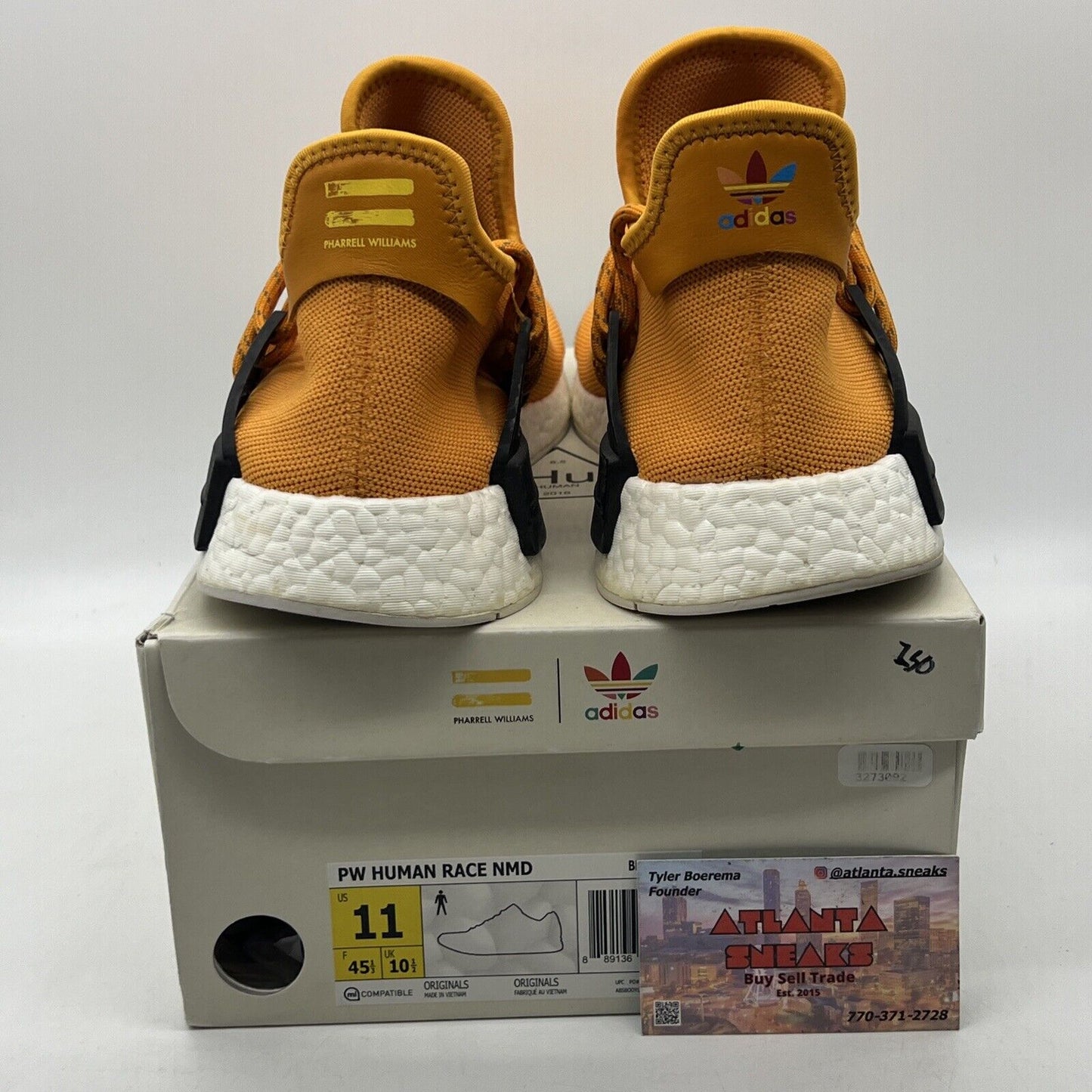 Size 11 - adidas Pharrell x NMD Human Race Tangerine White Black (BB3070)